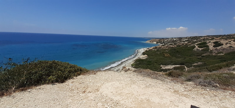 The Mediteranean Coast near Aphrodite rock, near Paphos. Cyprus   