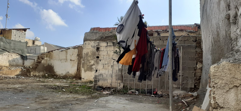 Clothes out to dry in a derelict area of Lefkosia