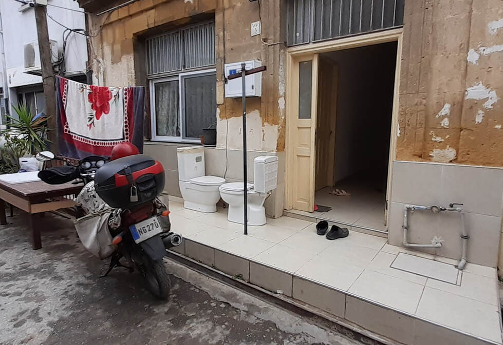 Toilets outside,Two external lavatory