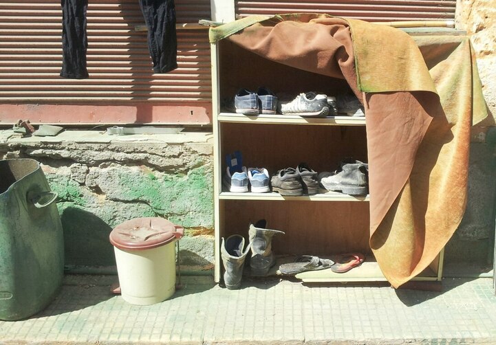 Someones Shoe cabinet on a street in lefkosa