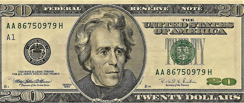 A USA Five Dollar note or Bill as they call them. Donate to AVIEWSCENE