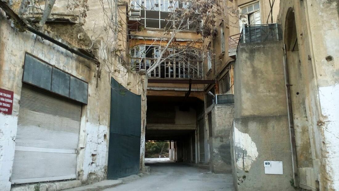 a Rough alley at the Green Line, BufferZone, Lefkosa, Nicosia