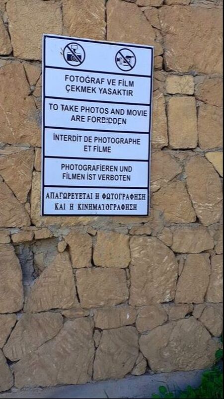 Photos and movies, videos forbidden, Nicosia,Lefkosa