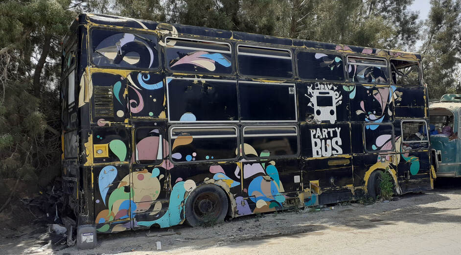 Party bus at a Nicosia district